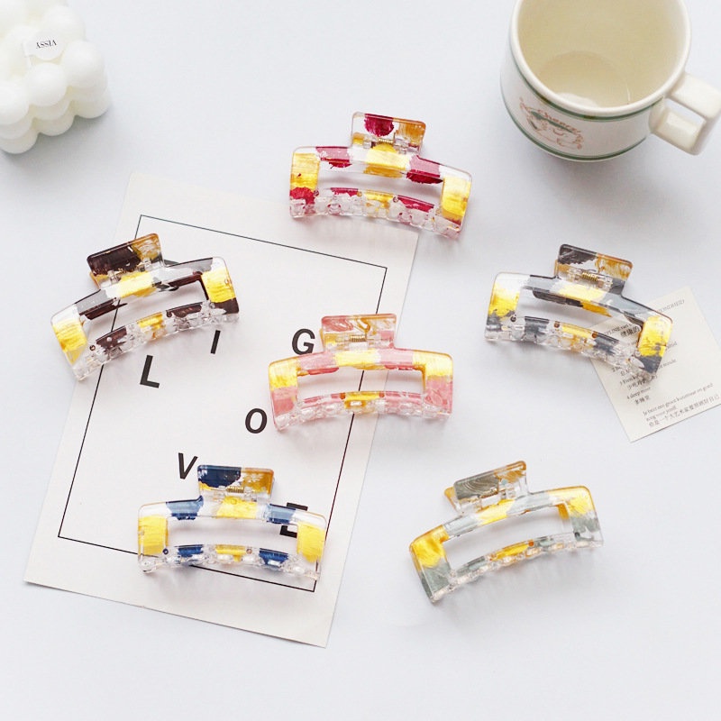 Kẹp Tóc Hình Cá Mập Cỡ Lớn Phong Cách Hàn Quốc Đơn Giản