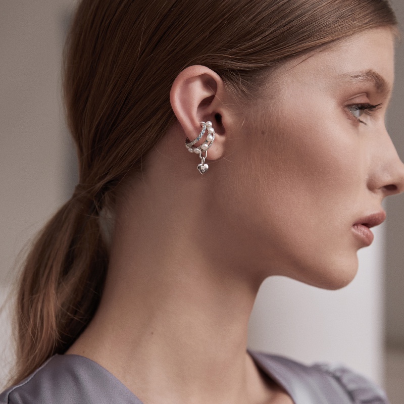 Khuyên tai BAMOER bạc 925 nhiều thiết kế tùy chọn thời trang dành cho nữ