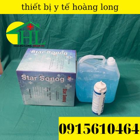 Gel siêu âm star sonong màu xanh can 5 lít