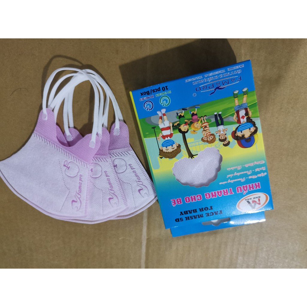 Khẩu trang trẻ em 5D Mask FAMAPRO Nam Anh - Khẩu trang y tế kháng khuẩn, chống tia UV để bảo vệ làn da bé
