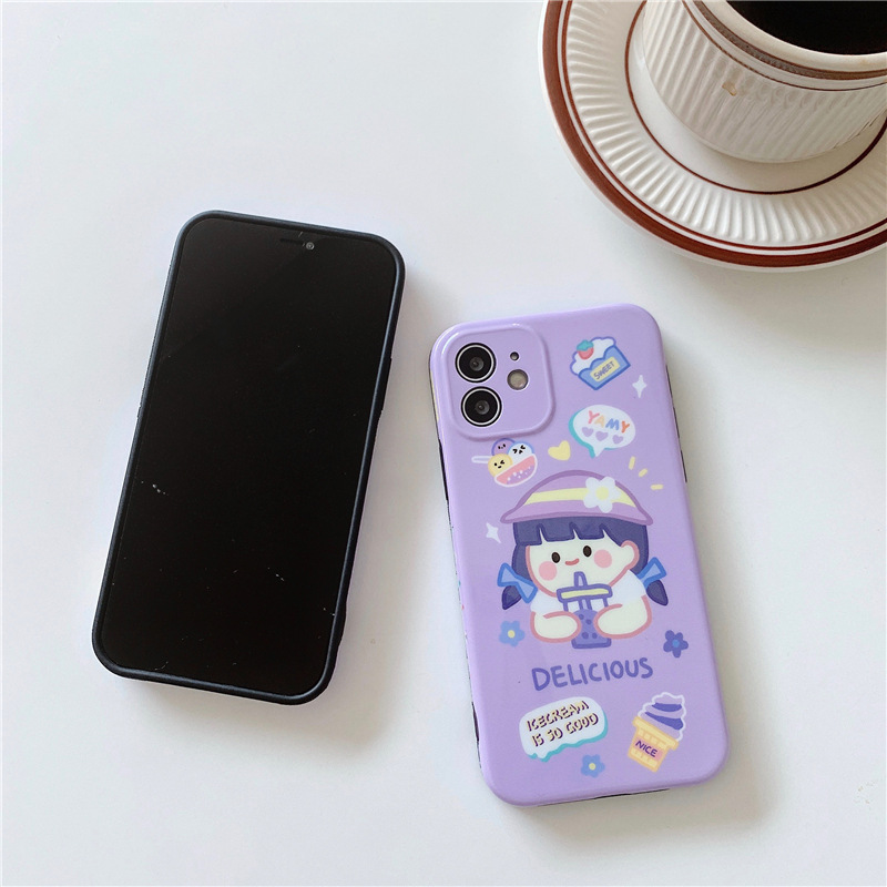 DINUO-mini is suitable for iPhone12 cute girl 11ProMax mobile phone case XR Apple SE silicone Xs/7/8Plus