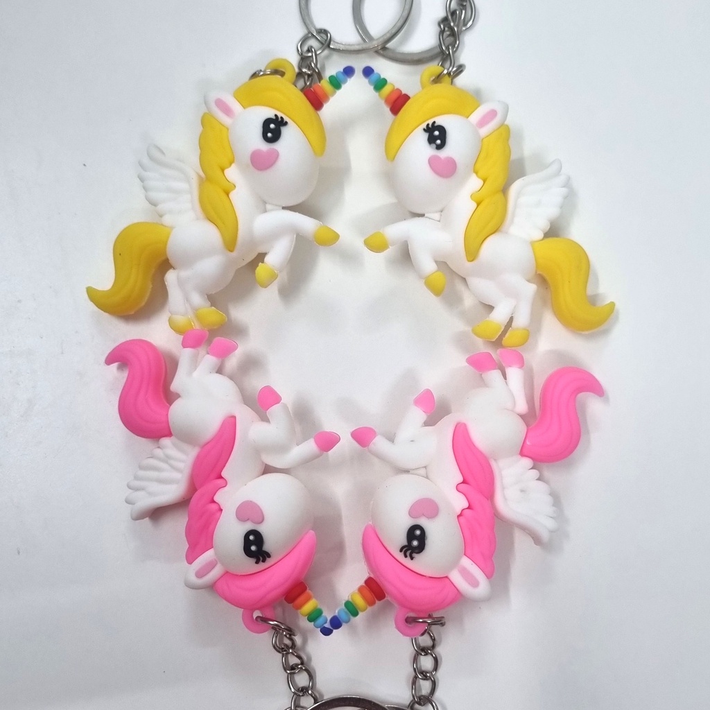 Móc khóa Ngựa Unicorn Pony ngựa cầu vòng kỳ lân siêu đáng yêu cute treo balo du lịch, cặp, túi xách, xe máy, ô tô