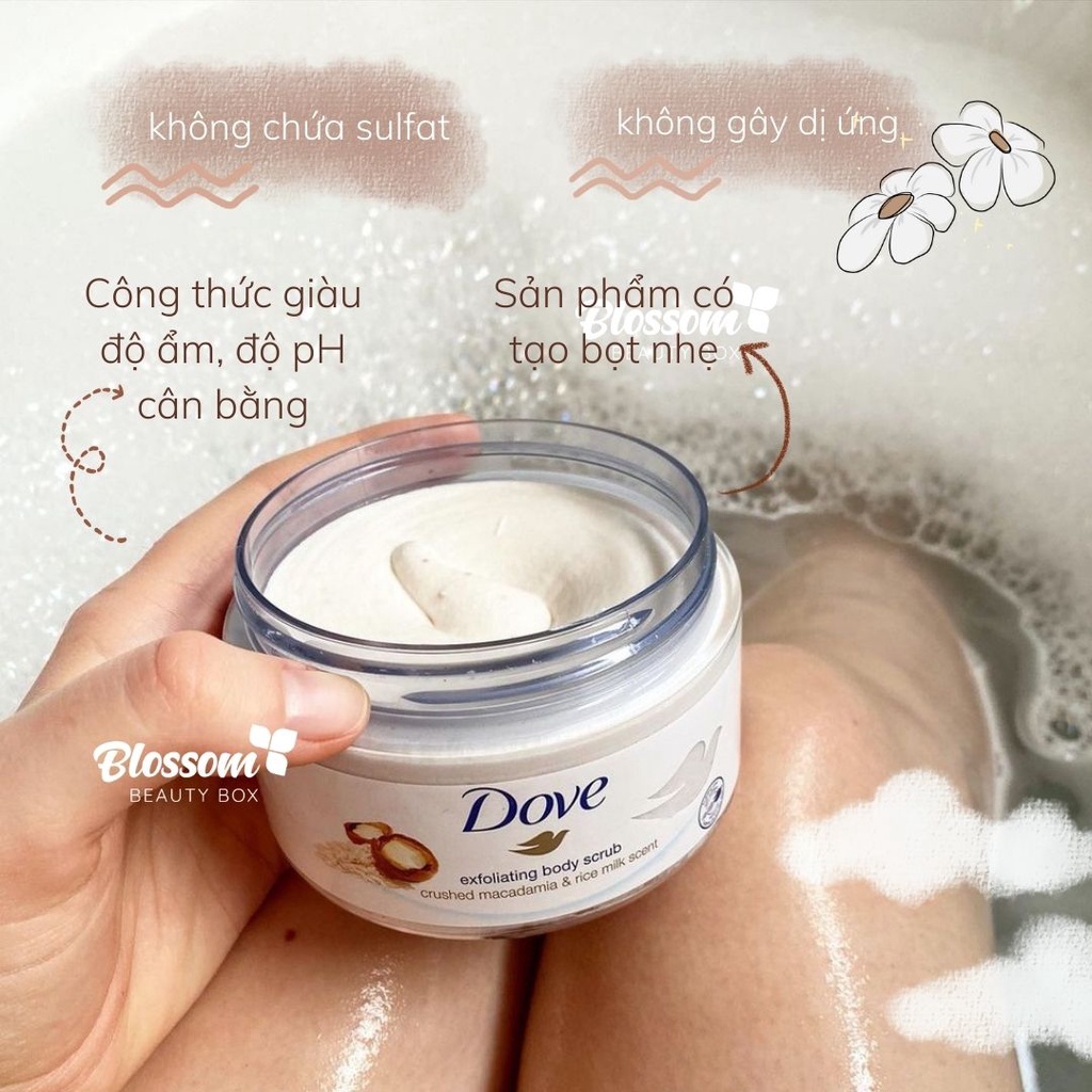 Tẩy da chết body Dove polish 298g Hàng Mỹ