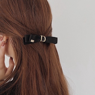 Larosbyh: Kẹp tóc nơ 2 màu gắn chữ sang chảnh [PKT081]