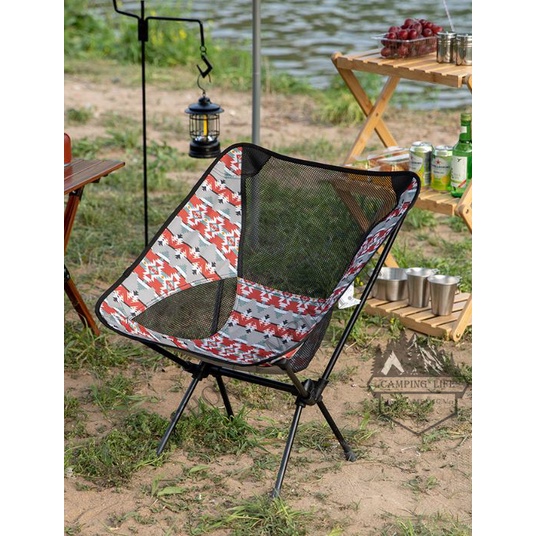 Ghế xếp thổ cẩm phượt du lịch câu cá dã ngoại siêu gọn, cắm trại, outdoor