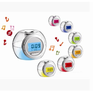 Đồng hồ báo thức để bàn LCD 7 màu