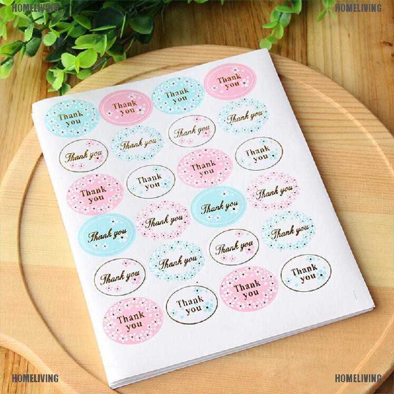 Bộ 24 Miếng Dán Hình Oval Màu Vàng In Chữ THANK YOU Độc Đáo Trang Trí Tiệc Cưới