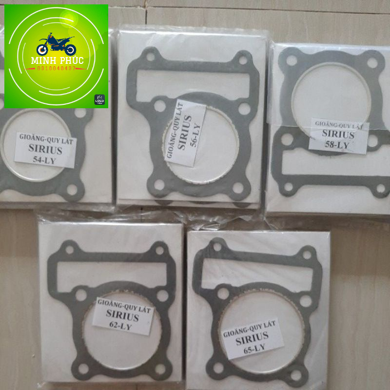 Gioăng quy lat dập đen xe SIRIUS độ 54-56-58-62-65
