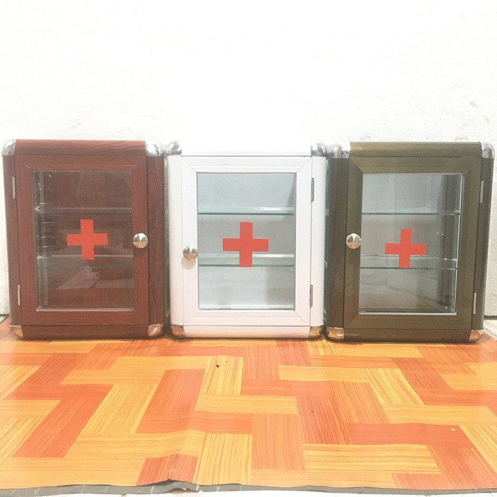 TỦ THUỐC - TỦ Y TẾ CHẤT LIỆU NHÔM KÍNH CỞ LỚN - TT03-3-