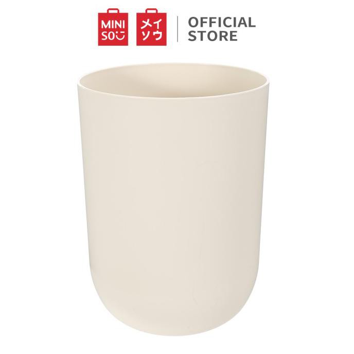 Miniso Thùng Rác Mini Để Bàn Bằng Nhựa Màu Xám