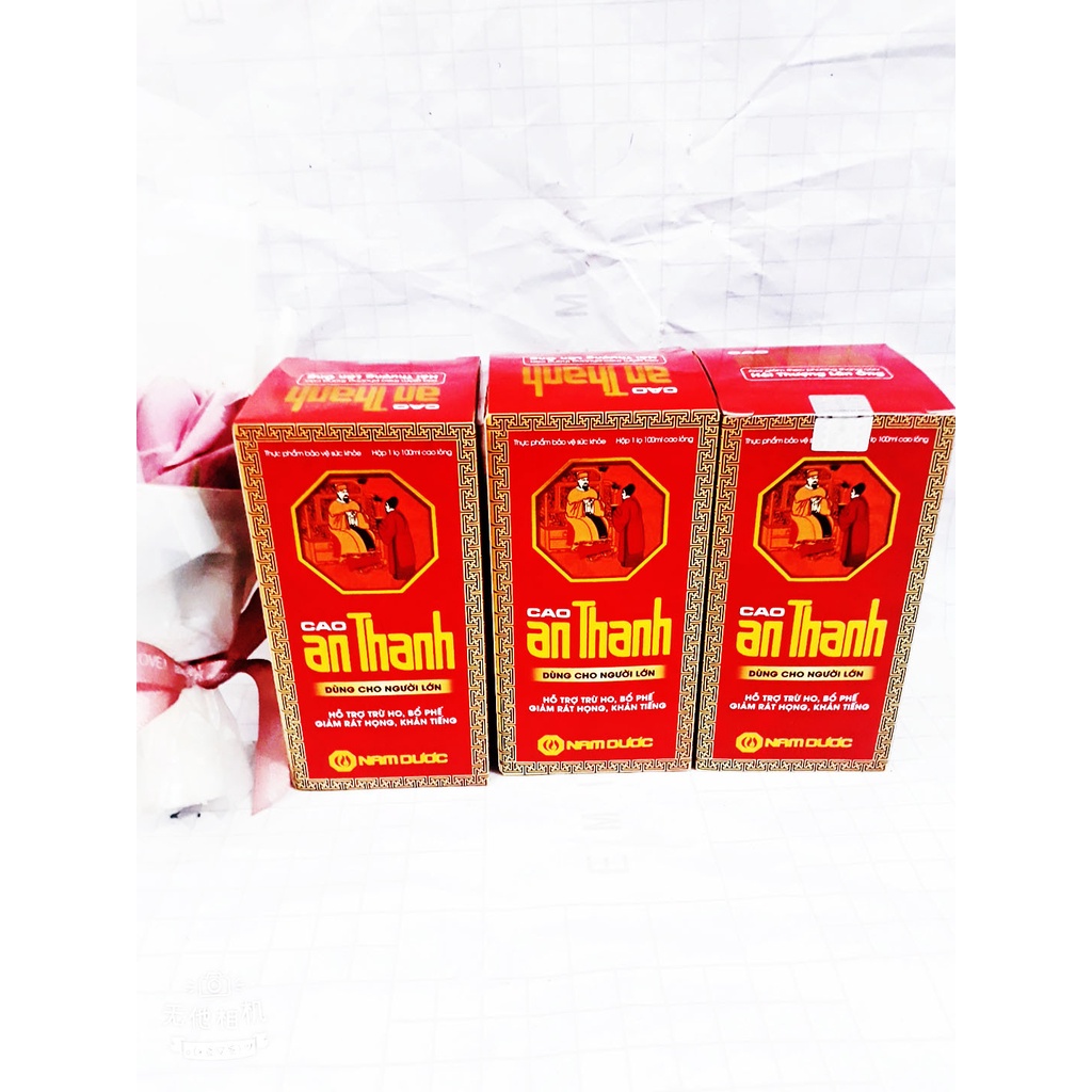 Cao AN THANH , hỗ trợ bổ phế, giảm ho, tiêu đờm; giảm đau rát họng, khản tiếng do ho kéo dài