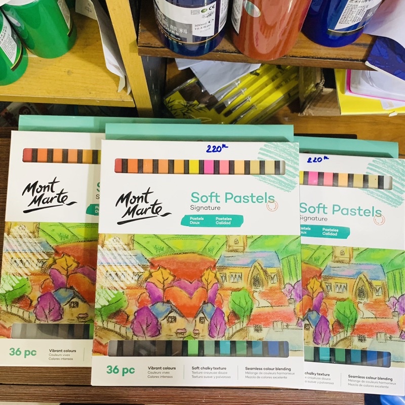 Phấn tiên Mont Marte Soft Pastel- Set bộ 12/ 36 màu