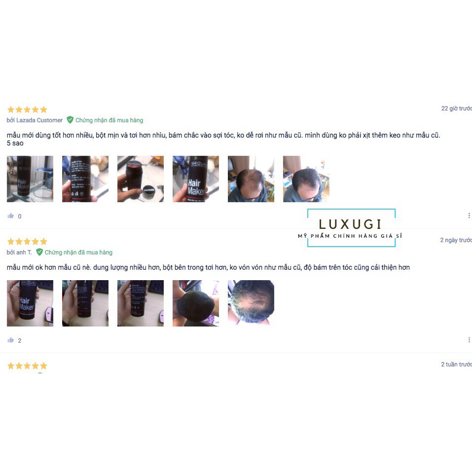 BỘT PHỦ LÀM DÀY TÓC SHIZUKU HAIR MAKER 25G - NHẬT BẢN - Mẫu mới nhất 2018