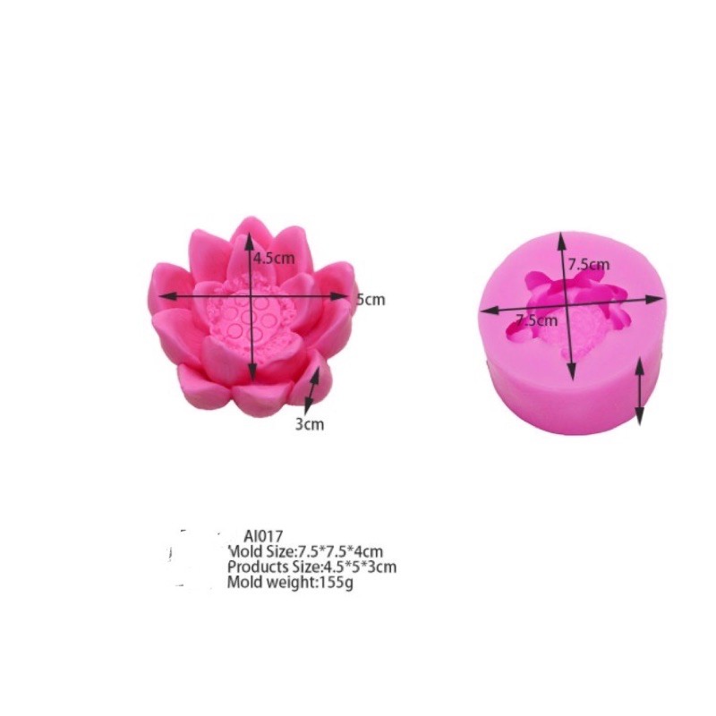 Khuôn Silicon Hoa Sen nhỏ khuôn rau câu 4D