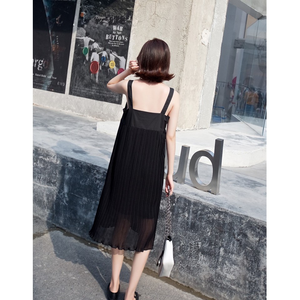 Váy Bầu Đầm Bầu Xinh 2 Dây Voan A1516