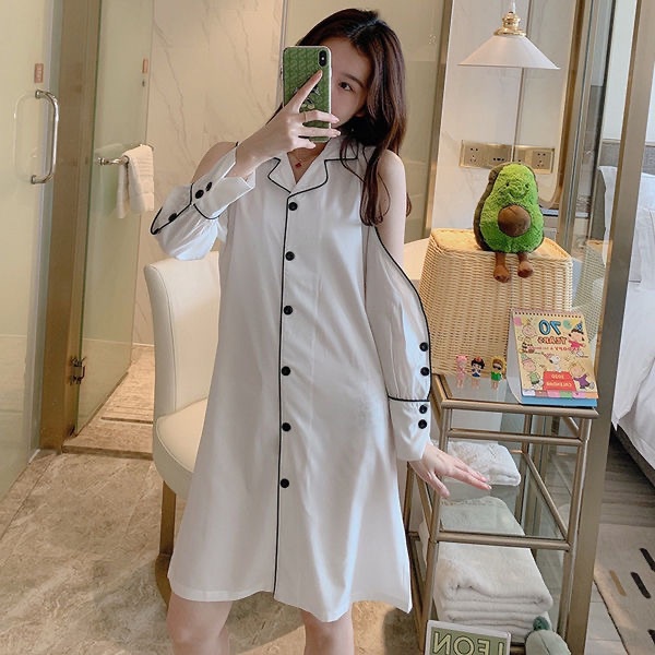 Váy ngủ quảng châu kiểu dáng khoét tay dễ thương - chất lụa mango loại 1 size đến 75kg