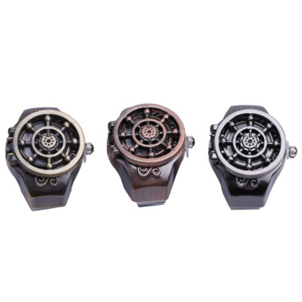 Nhẫn đeo tay tạo hình đồng hồ phong cách vintage cá tính