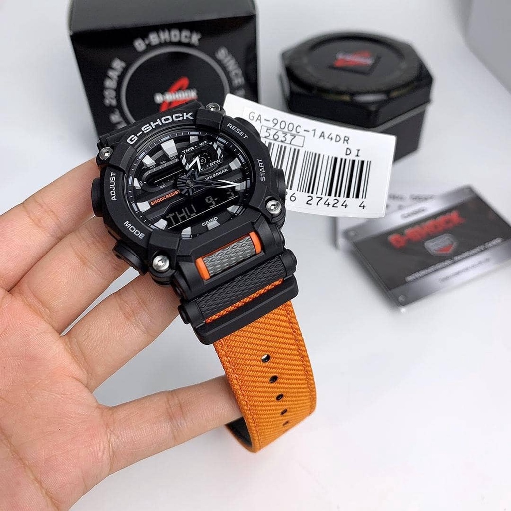 Đồng Hồ Casio Nam Dây Vải GSHOCK GA-900C-1A4DR Chính Hãng