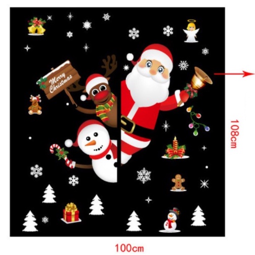 Decal Trang Trí Noel - Giáng sinh vòng hoa và những người bạn | BigBuy360 - bigbuy360.vn