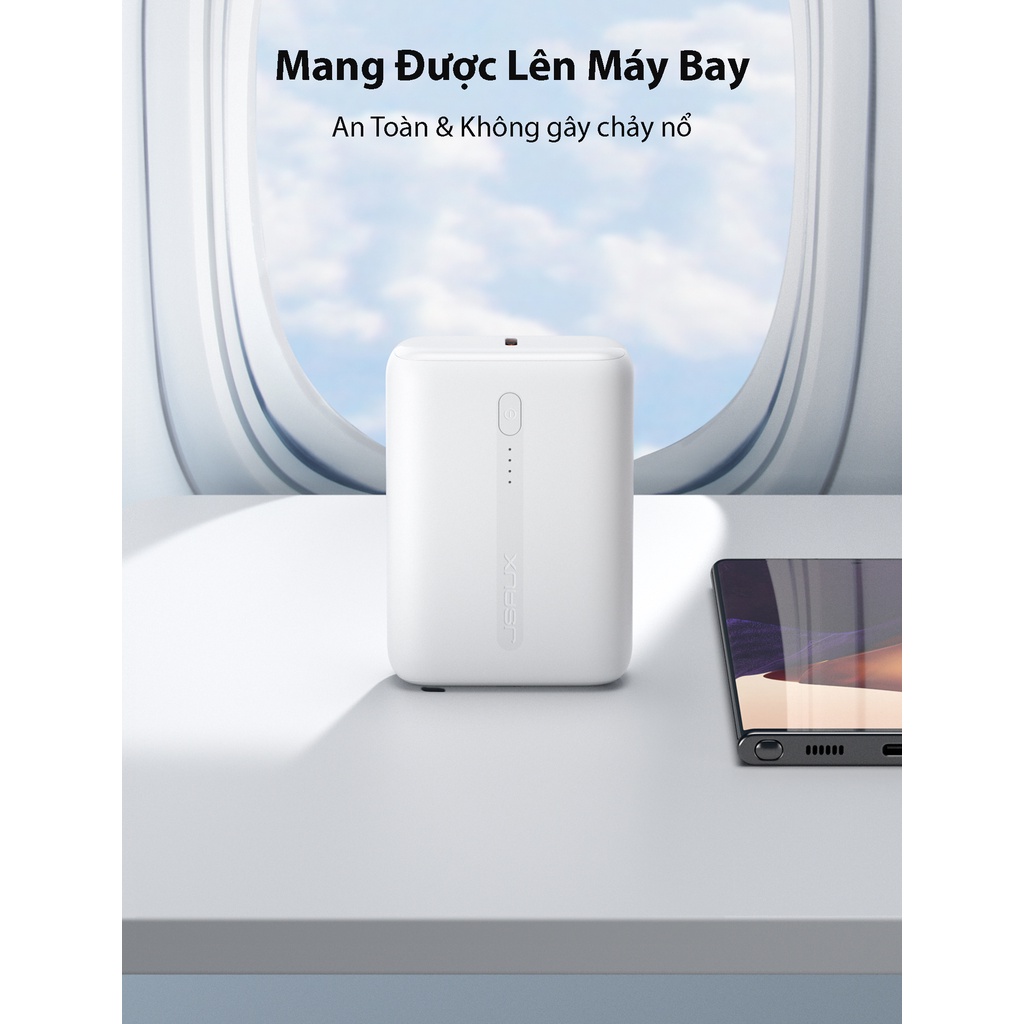 [Mã BMLTA50 giảm 10% đơn 99K] Sạc Dự Phòng Mini Dung Lượng Pin 10000mAh JSAUX PB2201 - Hai Cổng USB-C PD 20W và USB-A