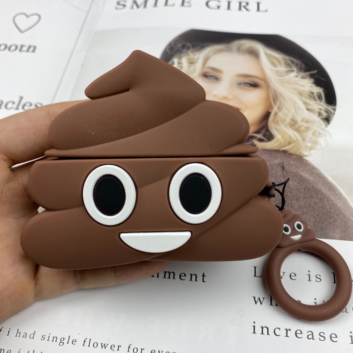 Case Airpods, Ốp Airpods 1/2/3/Pro hình cục shit cute - Mã TZAP362