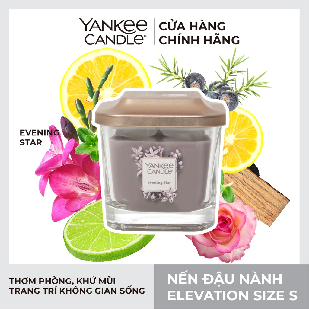 Nến ly vuông Elevation Yankee Candle size S - Evening Star (96g)