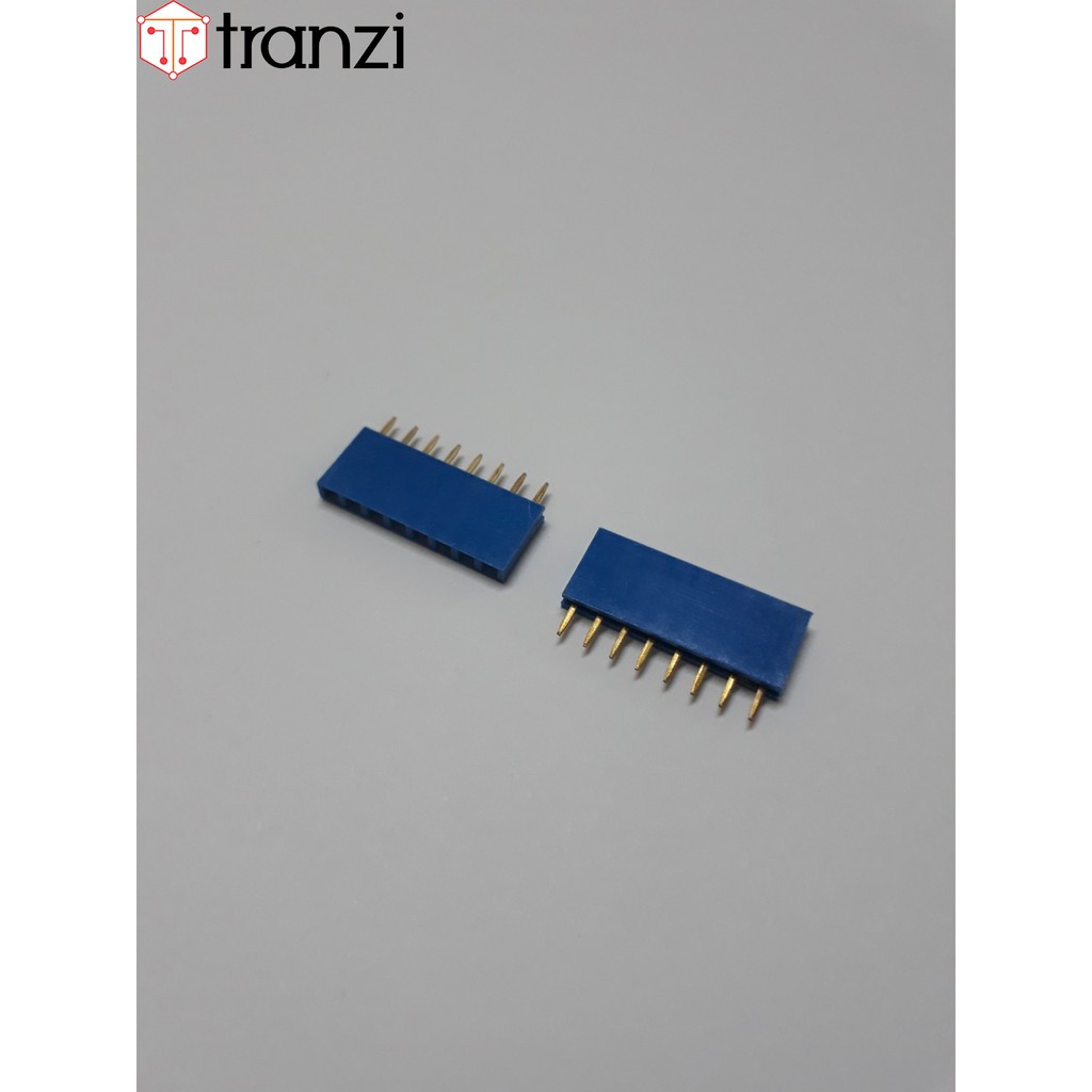 Giăm cắm 2.54mm đơn cái thẳng 8P 8.5mm xanh lam - túi 10 cái