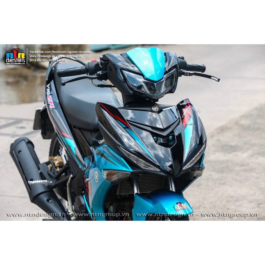 Tem rời exciter 150 xanh đen đỏ y15zr , tem 3 lớp cao cấp