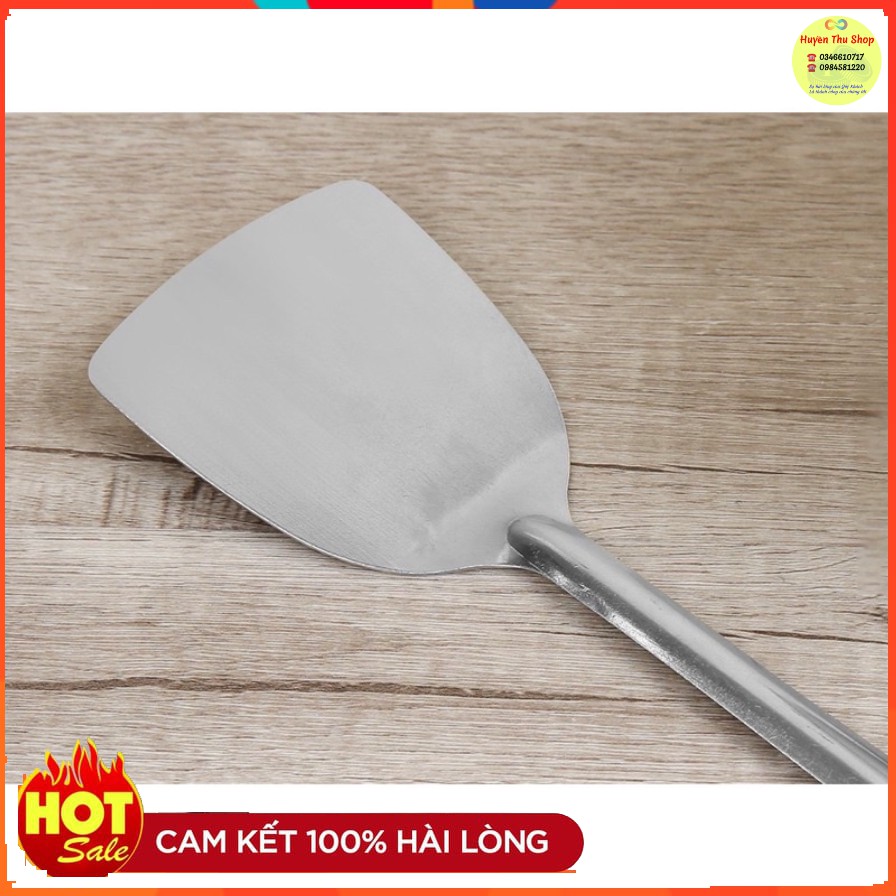 Vá lật chiên xào inox đặc Sài Gòn - Xẻng lật inox