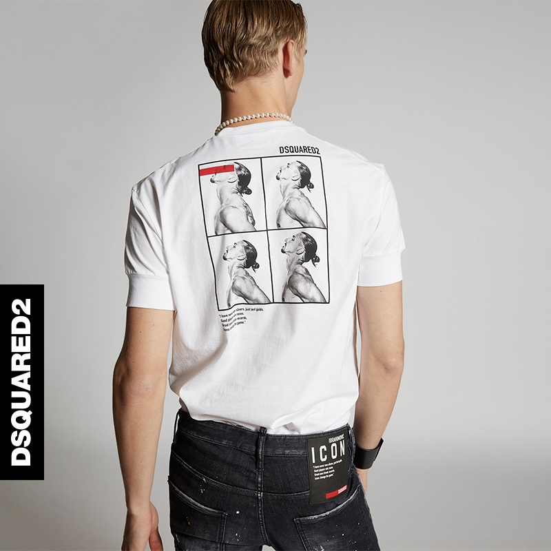 Áo Thun Nam Tay Ngắn In Chữ DSQUARED2 / D2 Power