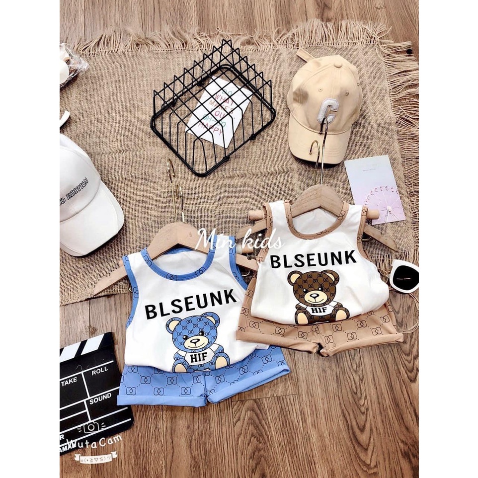 Bộ ba lỗ gấu BLSEUNK bé trai