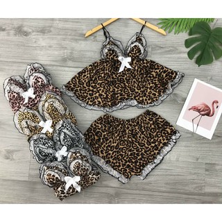 Bộ Ngủ Beo Phối Ren