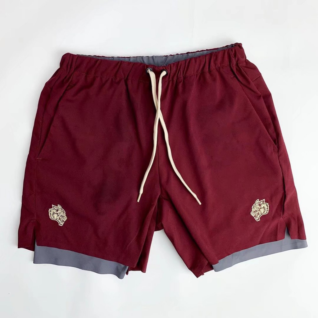 Quần Short Thể Thao Bóng Rổ Giả Hai Lớp Chất Liệu Co Giãn Nhanh Khô Cho Nam