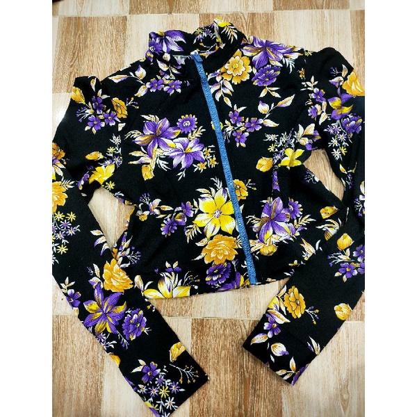 Áo khoác lửng có khoá kéo thun aty đẹp