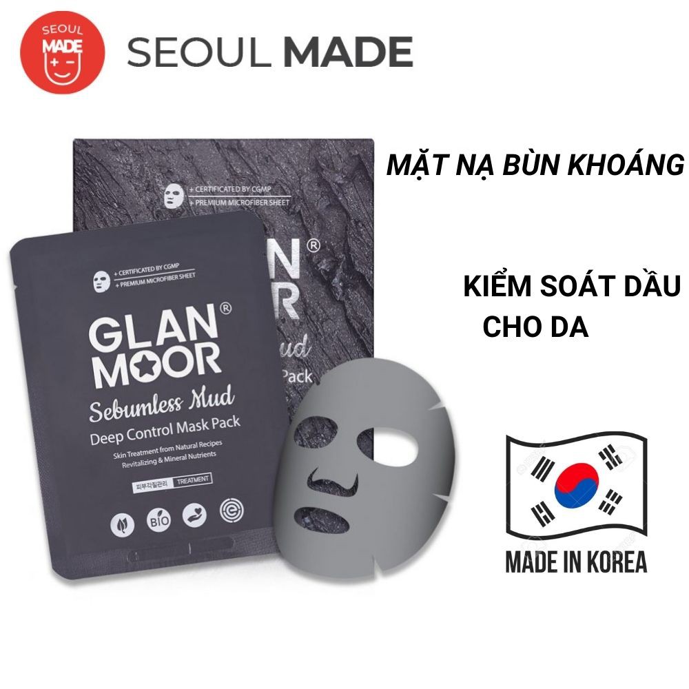 Mặt nạ giấy Hàn Quốc Glan Moor kiểm soát dầu và loại bỏ mụn đầu đen  - Date 25/5/2023