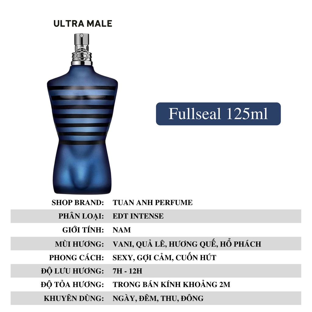 Nước hoa nam thơm lâu chính hãng Ultra Male - Le Male - Le Beau cao cấp TUAN ANH PERFUME