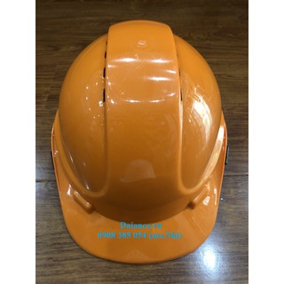 Nón bảo hộ lao động màu cam có lỗ thông hơi khóa vặn tiện dụng N11- Hình thật