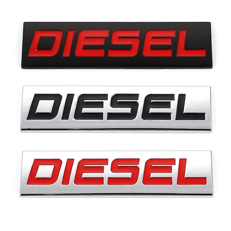 Hình Dán Logo Diesel 3D Bằng Kim Loại Cho Xe Hơi