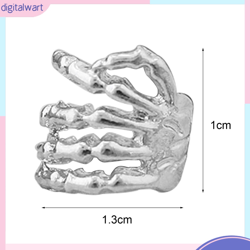 Khuyên vành tai đơn thiết kế hình bàn tay xương cá tính độc đáo dành cho nam và nữ