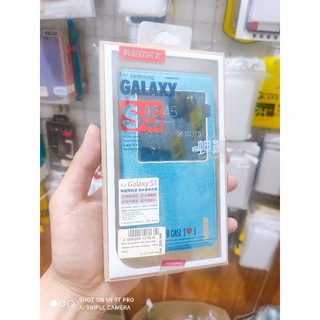 Bao da Samsung Galaxy S5 chính hãng Remax thay nắp lưng kèm kệ xem phim