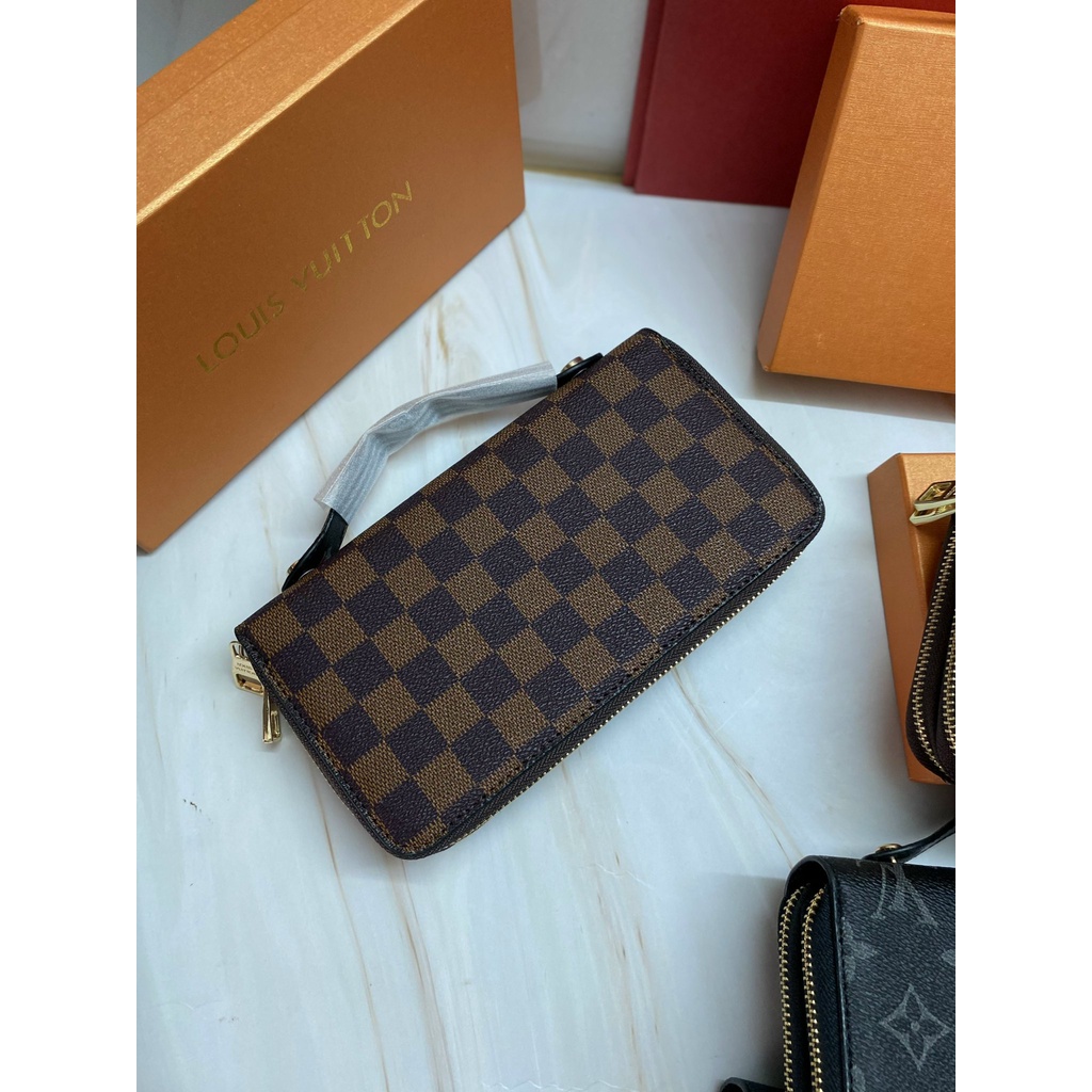 VÍ CLUTCH CẦM TAY VINKYSHOPTK LV ZIPPY KHOÁ ĐÔI FULLBOX