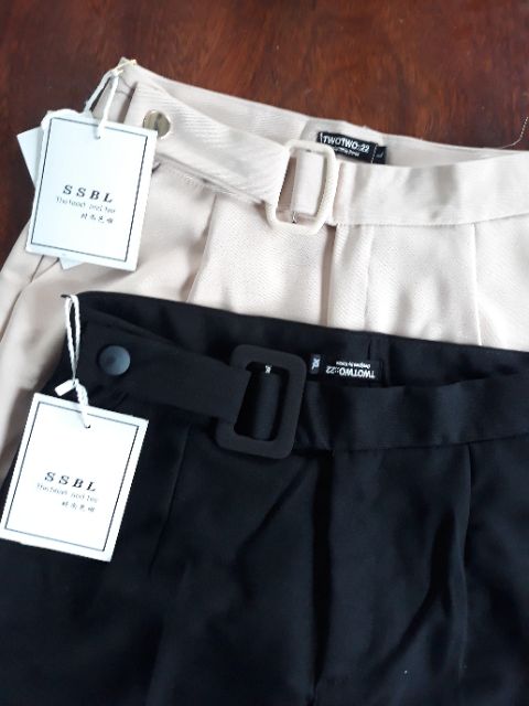 quần tây đai vuông, quần baggy cúc lệch,028