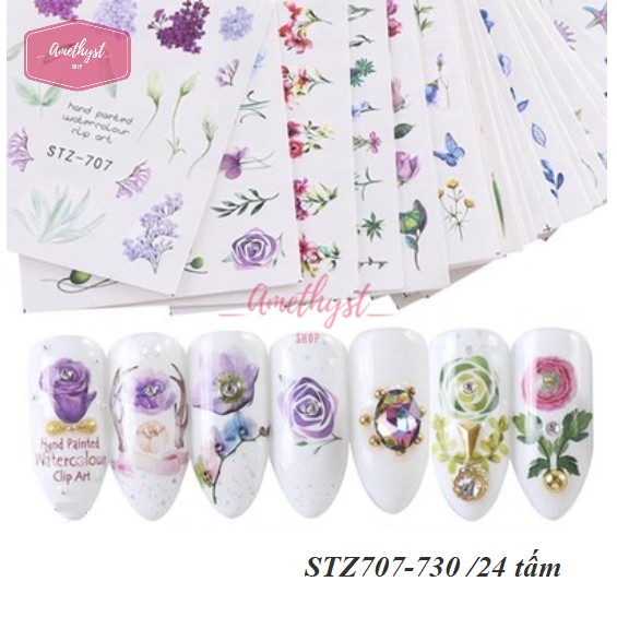 Set Bộ Sticker Dán Trang Trí Móng - Nhóm 1