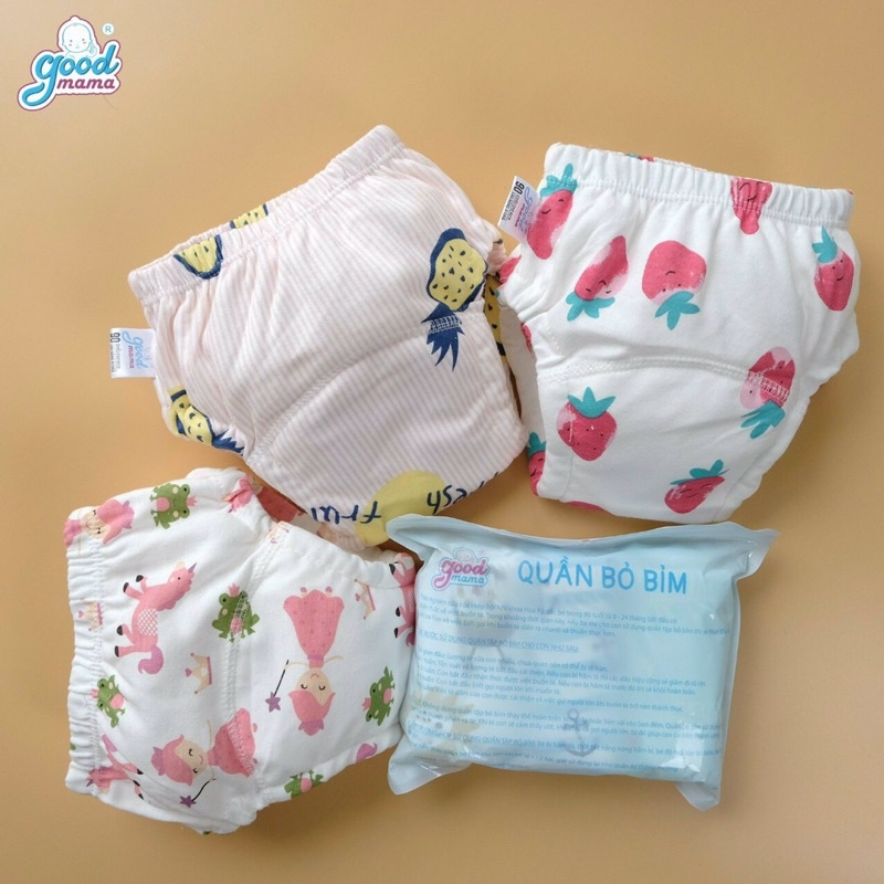 Quần Bỏ Bỉm Goodmama 6 Lớp Size 80/90/100/110 Cho Bé Từ 3 Tháng - 4 Tuổi - Cam Kết Chính Hãng