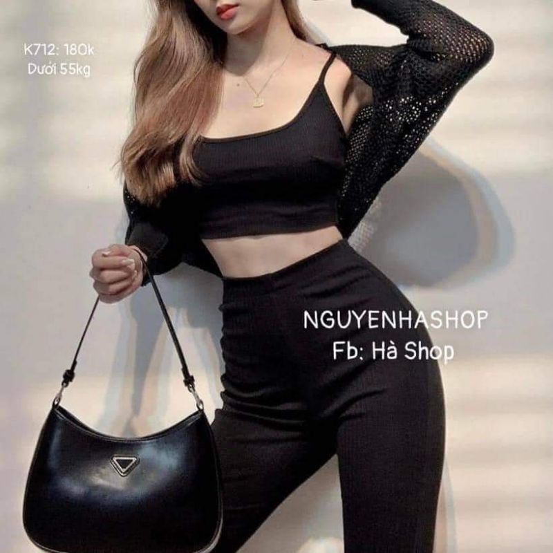 Áo len lưới khoác tay dơi hàng QC