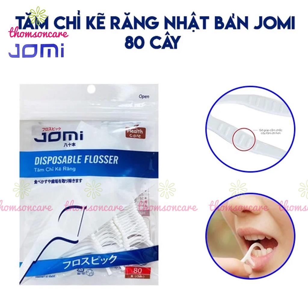 Chỉ nha khoa Nhật - tăm chỉ kẽ răng - Túi 80 cái