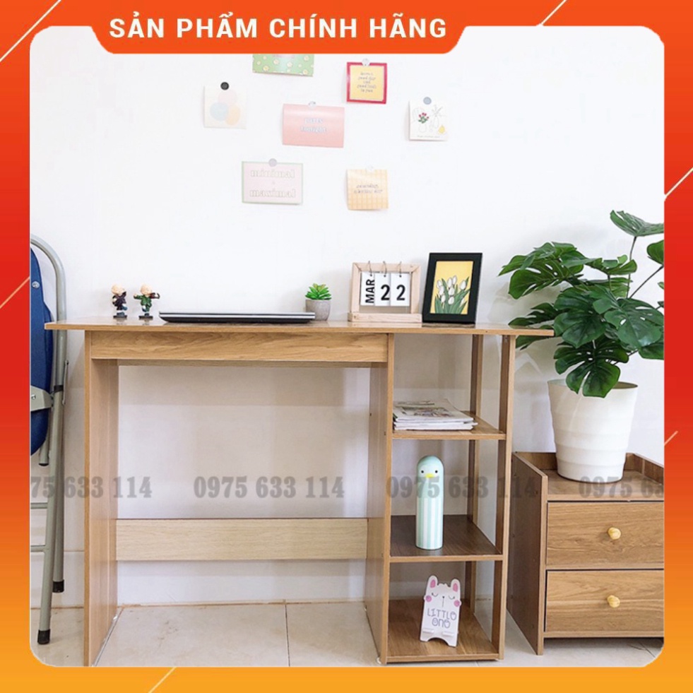 Bàn làm việc kèm kệ sách HỎA TỐCBàn học - Bàn làm việc gỗ MDF thiết kế sang trọng hiện đại và bắt mắt (B1)