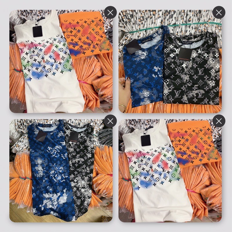 Áo Phông Luôn Vui Tươi❤️Áo Thun Nam Nữ in hình loang cá tính tay lỡ dáng rộng Unisex chất cotton mát lì(HÀNG SHOP)