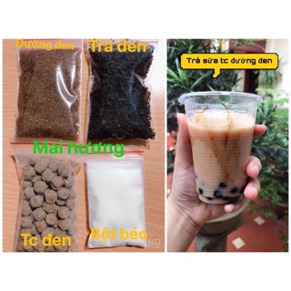 Sét trà sữa trân châu đường đen