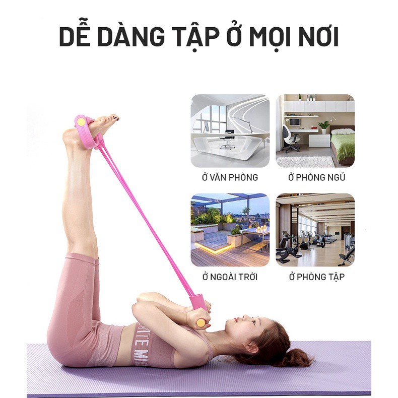Dây chun tập chân, dây kéo đàn hồi cao su tập yoga đa năng, dụng cụ co giãn đàn hồi tốt tại nhà